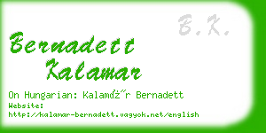 bernadett kalamar business card